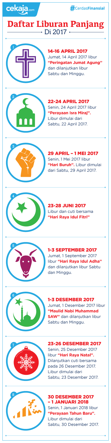 infografis-hari libur tahun 2017 - CekAja.com