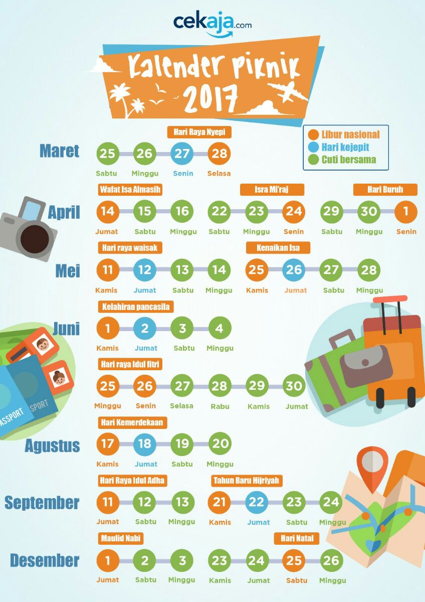 Kalender 2017 - libur nasional dan cuti bersama