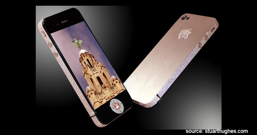 Самый дорогой телефон iphone 4 diamond rose