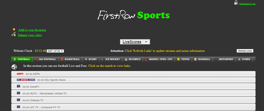 FirstRow Sports - Daftar Situs Nonton Streaming Sepakbola Liga Champions Terbaik