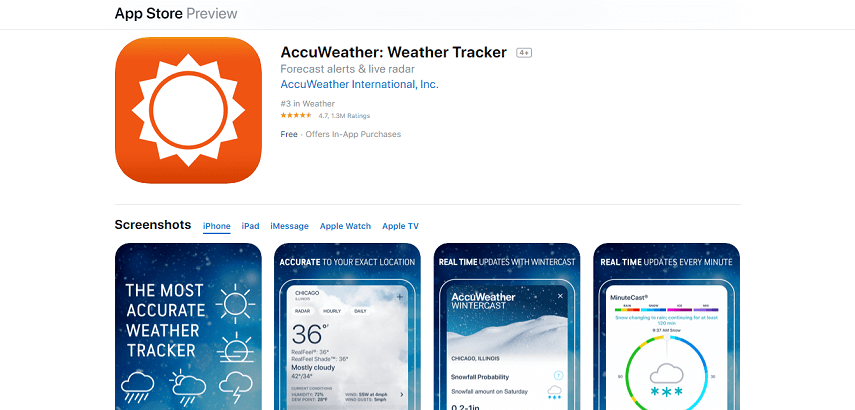 AccuWeather - 8 Aplikasi Ramalan Cuaca Terbaik Android dan iOS
