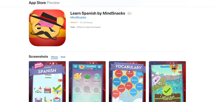 Mindsnacks - 7 Aplikasi Belajar Bahasa Inggris beserta Kelebihan dan Kelemahannya