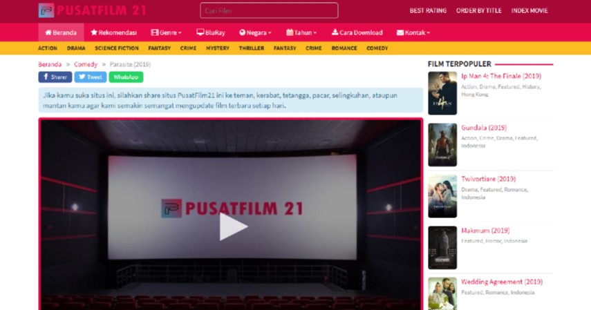 Pusatfilm21 - Situs Nonton Film Online Parasite yang Menang Oscar 4 Kategori