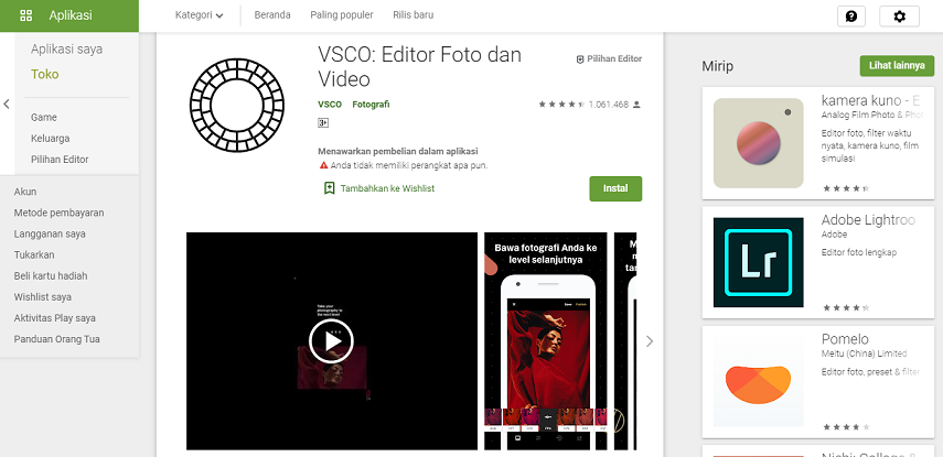 VSCO - Aplikasi Edit Foto Instagram Terbaik untuk Mempercantik Feed