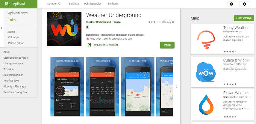 Weather Underground - 8 Aplikasi Ramalan Cuaca Terbaik Android dan iOS