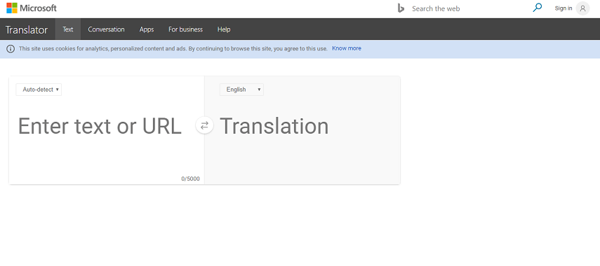 Bing Translator - 8 Situs Translate Terbaik dan Paling Akurat
