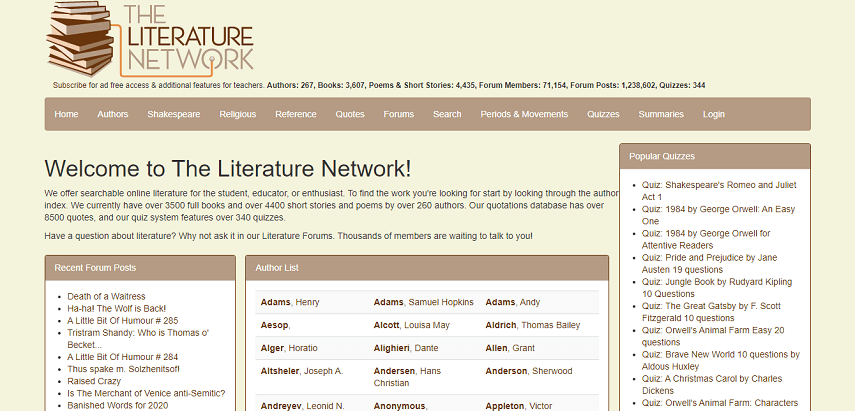 The Literature Network - Cara Asik Baca Buku Di Situs Baca Buku Online