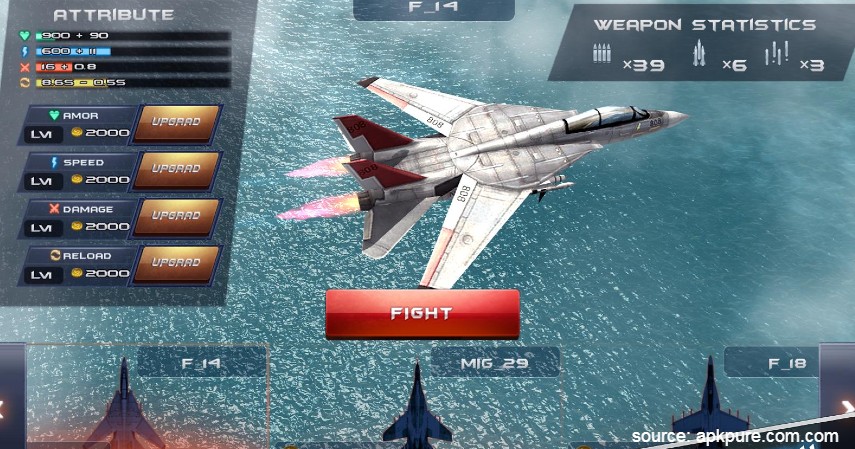 Air Combat Modern 3D - Rekomendasi Games Pesawat Terbang Buat yang Gagal jadi Pilot