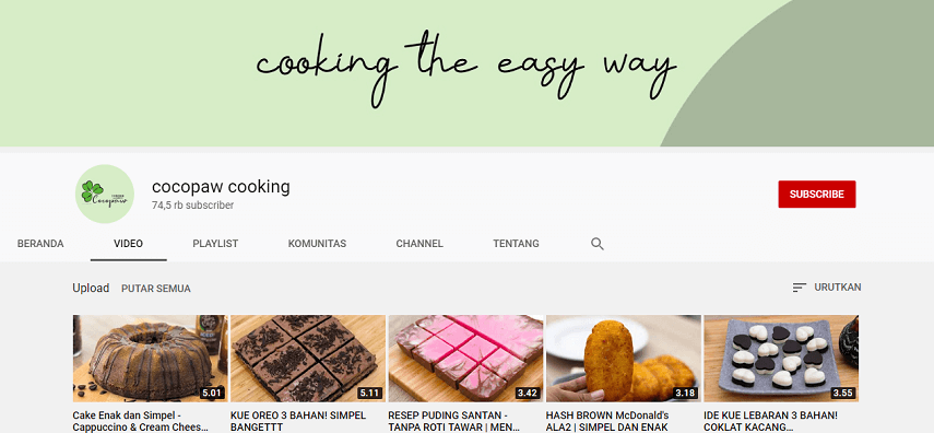 Cocopaw Cooking - Rekomendasi 5 Channel YouTube Buat Belajar Masak dengan Mudah