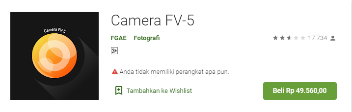 Camera FV-5 - Daftar Aplikasi Kamera Android Terbaik Bikin Hasil Foto Makin Ciamik