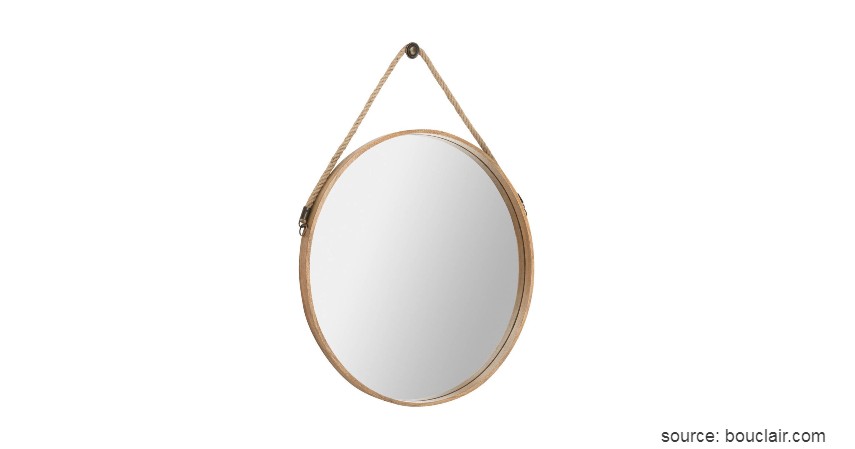 Cermin bulat gantung minimalis - 8 Cermin Hias Ruang Tamu yang Estetik Bikin Ruangan Ini Tampak Menawan