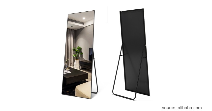 Cermin panjang berdiri - 8 Cermin Hias Ruang Tamu yang Estetik Bikin Ruangan Ini Tampak Menawan