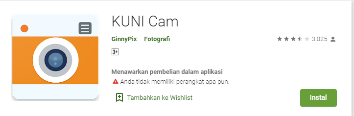 KUNI Cam - Daftar Aplikasi Kamera Android Terbaik Bikin Hasil Foto Makin Ciamik
