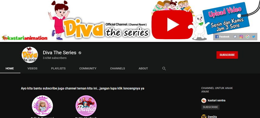 Diva the Series - 8 Channel YouTube Edukatif untuk Anak