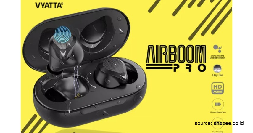Vyatta Airboom Pro - 8 Merek Earphone Bluetooth Terbaik Sebagai Peneman Mobilitas