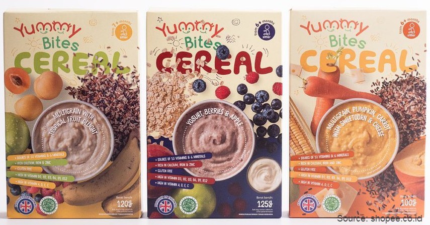 Yummy Bites Cereal - 8 Merek Bubur Bayi Instan Terbaik dengan Komposisi Bergizi