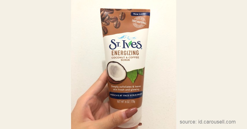 ST. Ives – Energizing Coconut & Coffee Face Scrub - Sabun Muka Terbaik Untuk Kulit Jerawat hingga Sensitif (1)