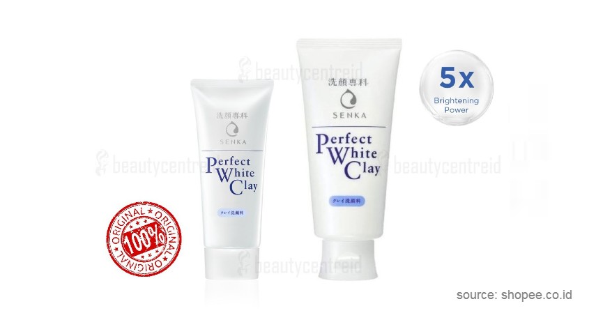 Shiseido – Senka Perfect White Clay - Sabun Muka Terbaik Untuk Kulit Jerawat hingga Sensitif