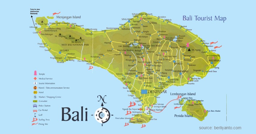 Wilayah Bali - Pintu Tol yang Ditutup Selama PPKM