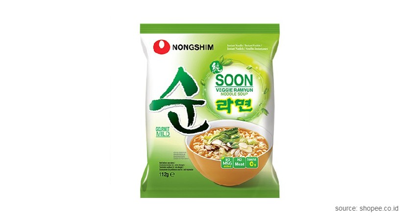 Nongshim Soon Veggie Ramyun - Mi Instan Korea