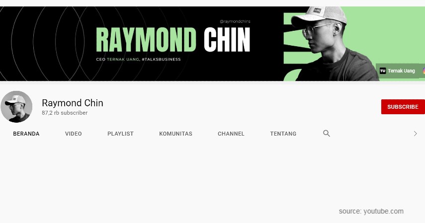 Raymond Chin - Channel Youtube Belajar Entrepreneurship