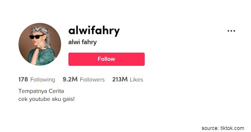 Alwy Fahry @alwyfahry - 7 Influencer TikTok Terpopuler di Indonesia