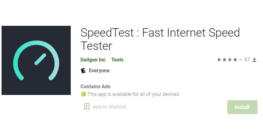 Cek kecepatan Internet di Hp dengan Aplikasi SpeedTest