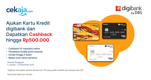 Ajukan Kartu Kredit digibank dan Dapatkan Cashback hingga Rp500.000