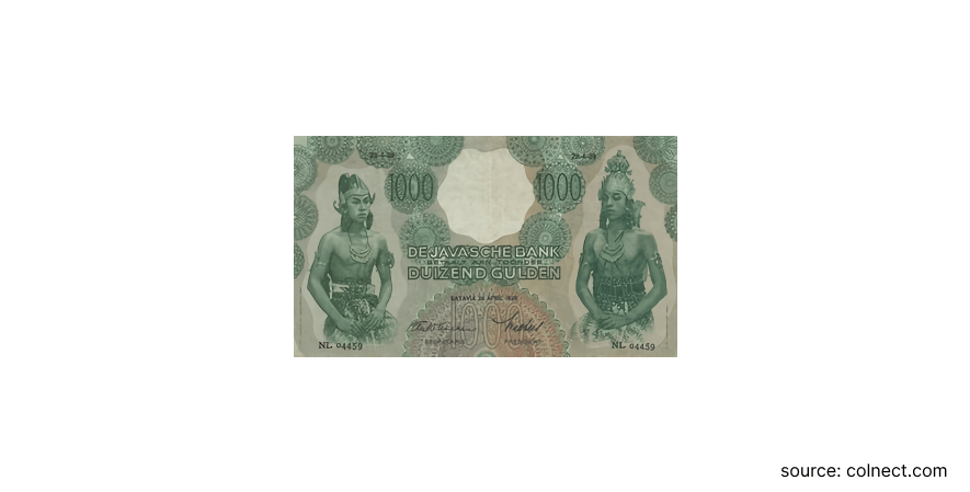 2. Uang Rp1.000 Gulden - 10 Daftar Uang Kuno