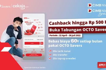 Buka Tabungan OCTO Savers, Dapatkan Cashback hingga Rp500 Ribu!