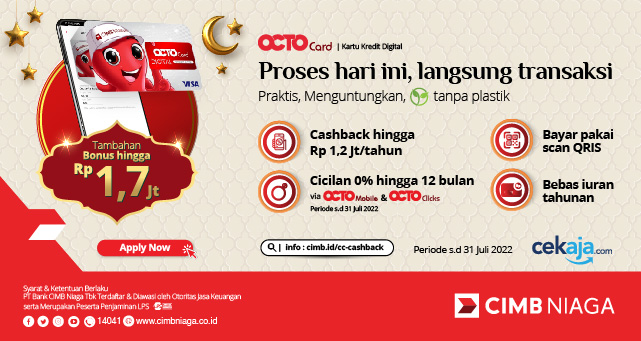 Makin Untung Tambahan Bonus 1,7 Juta CIMB OCTO Card