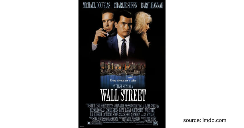 Wall Street (1987) - 8 Film Tentang Investasi (1)