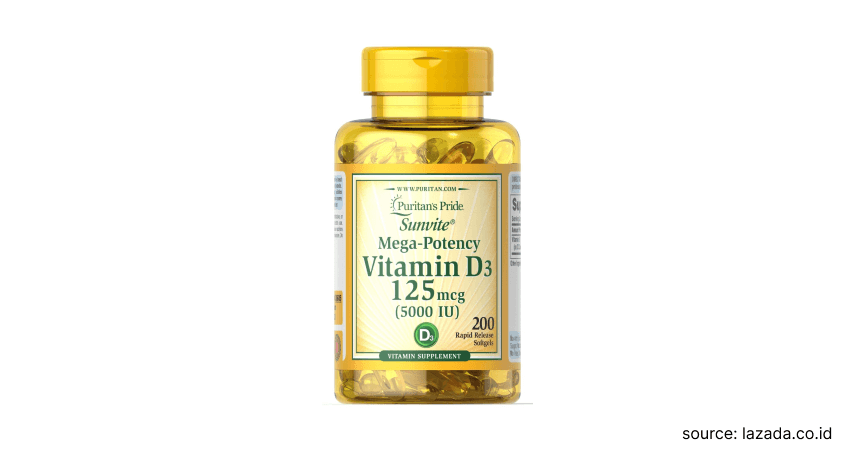 Puritan’s Pride Premium Sunvite Mega-Potency - Daftar Merk Vitamin D Terbaik