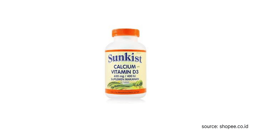 Sunkist Calcium Vitamin D3 - Daftar Merk Vitamin D Terbaik