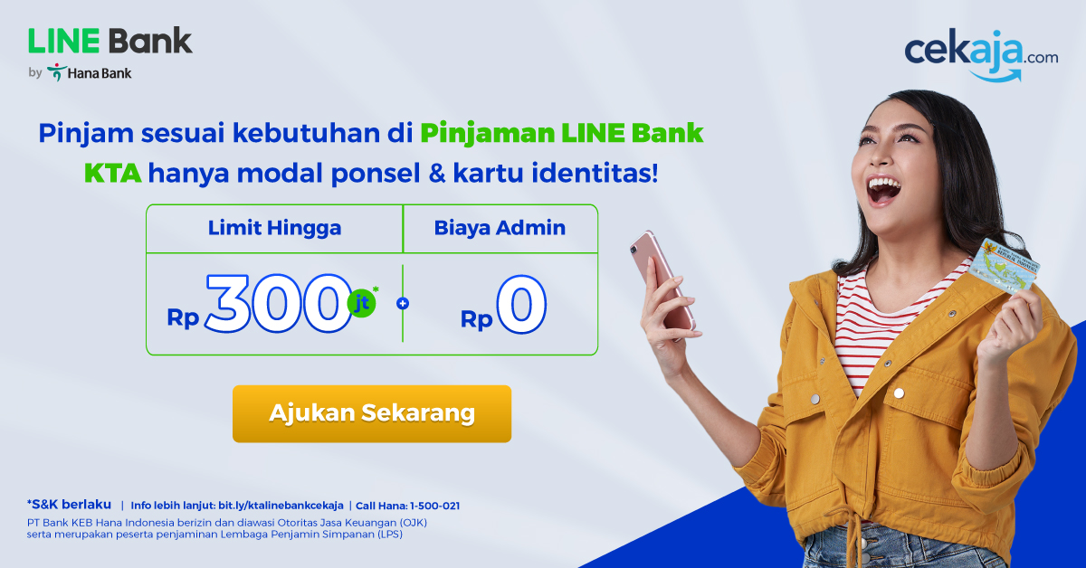 Promo KTA Line Bank! Dapatkan Limit Hingga Rp 300 Juta!